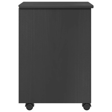 vidaXL Κινητό Ντουλάπι με τροχούς Γκρι 34x39x56cm Στερεό πεύκο