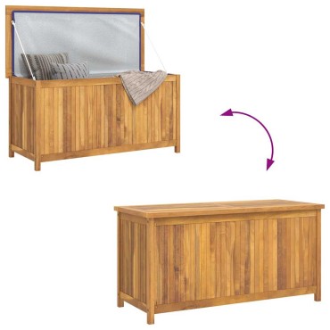 vidaXL Μπαούλο Κήπου 114x50x58cm από Μασίφ Ξύλο Teak 1 τεμ.