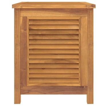 vidaXL Μπαούλο Αποθήκευσης Κήπου με Τσάντα 60x50x58cm Μασίφ Ξύλο Teak 1 τεμ.