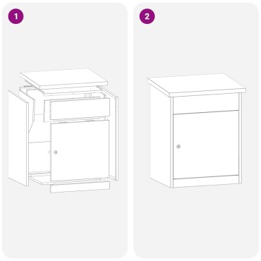 vidaXL Θυρίδα Πακέτων με αποθήκευση Ανθρακί 47,5 x 38 x 59 εκ. Ατσάλι