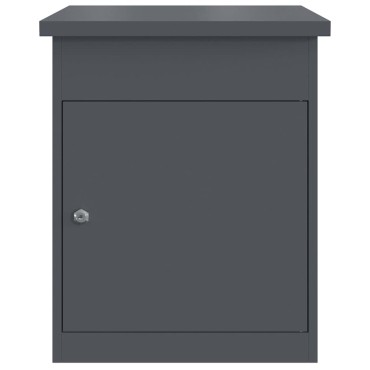 vidaXL Θυρίδα Πακέτων με αποθήκευση Ανθρακί 47,5 x 38 x 59 εκ. Ατσάλι