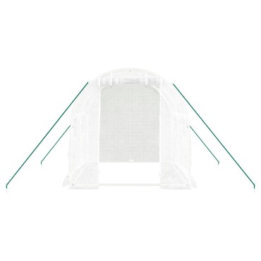 vidaXL Θερμοκήπιο με Ατσάλινο Πλαίσιο Λευκό 4 μ² 2 x 2 x 2 μ.