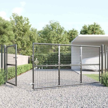vidaXL Πόρτα Κήπου με Διχτυωτό Υλικό Ανθρακί 350x125 εκ. από Γαλβανισμένο Ατσάλι