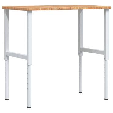 vidaXL Πάγκος Εργασίας Ορθογώνιος 100x60x(71,5-98) εκ Μασίφ Ξύλο Δρυός
