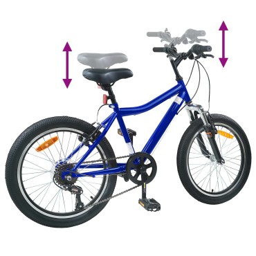 vidaXL Παιδικό Ποδήλατο 24 ίντσες 6-Speed για 8-12 ετών Σκούρο Μπλε