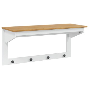 vidaXL Κρεμάστρα HILL Λευκό και καστανό μέλι 90 x 35 x 41.5 εκ.