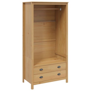 vidaXL Ντουλάπι με ράφι HILL Μέλι Καφέ 84x50x170cm Στερεό πεύκο