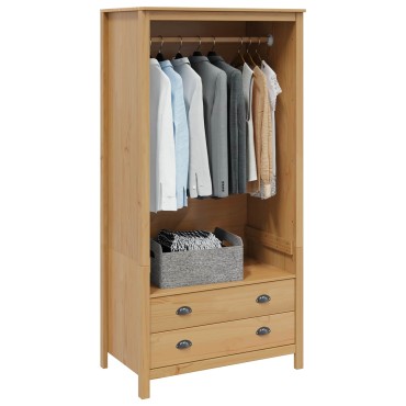 vidaXL Ντουλάπι με ράφι HILL Μέλι Καφέ 84x50x170cm Στερεό πεύκο