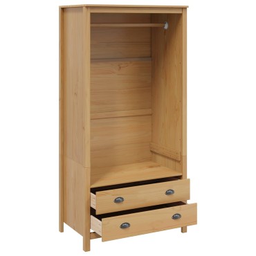 vidaXL Ντουλάπι με ράφι HILL Μέλι Καφέ 84x50x170cm Στερεό πεύκο