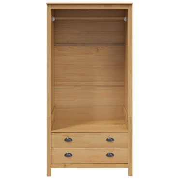 vidaXL Ντουλάπι με ράφι HILL Μέλι Καφέ 84x50x170cm Στερεό πεύκο