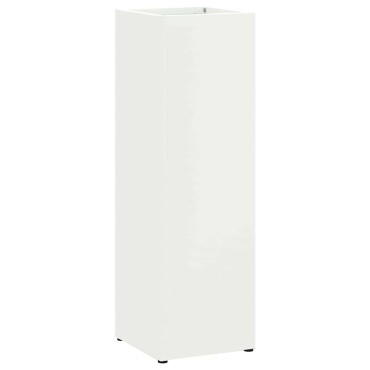 vidaXL Βάση ομπρέλας βροχής Λευκό 15,5 x 15,5 x 49 εκ Ατσάλι