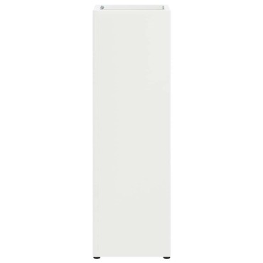 vidaXL Βάση ομπρέλας βροχής Λευκό 15,5 x 15,5 x 49 εκ Ατσάλι