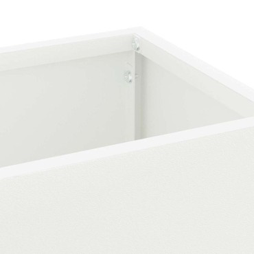 vidaXL Βάση ομπρέλας βροχής Λευκό 15,5 x 15,5 x 49 εκ Ατσάλι