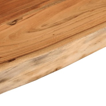vidaXL Ράφι Επιτοίχιο Ορθ. Live Edge 50x20x3,8cm Μασίφ Ξύλο Ακακίας