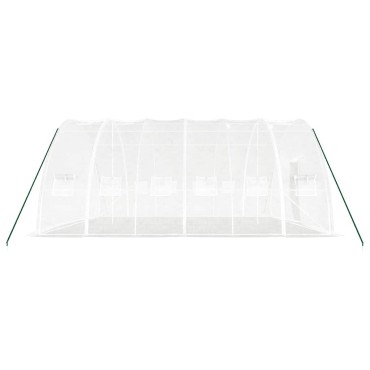 vidaXL Θερμοκήπιο με Ατσάλινο Πλαίσιο Λευκό 36 μ² 6 x 6 x 2,85 μ.