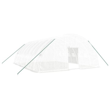 vidaXL Θερμοκήπιο με Ατσάλινο Πλαίσιο Λευκό 48 μ² 8 x 6 x 2,85 μ.