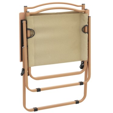 vidaXL Καρέκλες Κάμπινγκ 2 τεμ. Μπεζ 54x55x78cm Ύφασμα Oxford