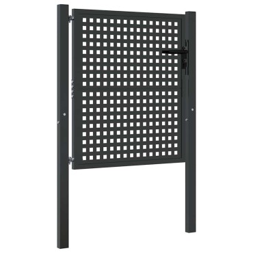vidaXL Πόρτα Κήπου Ανθρακί 100x100 εκ. Ατσάλι