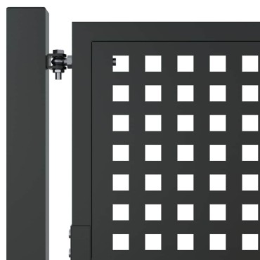 vidaXL Πόρτα Κήπου Ανθρακί 100x100 εκ. Ατσάλι