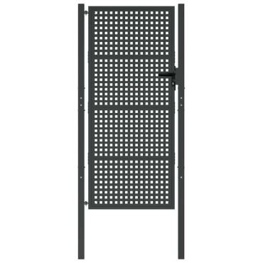 vidaXL Πόρτα Κήπου Ανθρακί 100x175 εκ. Ατσάλι