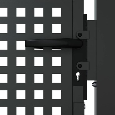 vidaXL Πόρτα Κήπου Ανθρακί 100x175 εκ. Ατσάλι