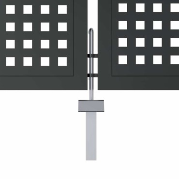vidaXL Πόρτα Κήπου Ανθρακί 300x125 εκ. Ατσάλι