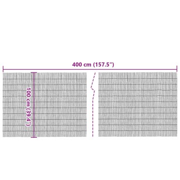 vidaXL Καλαμωτή 400x100cm Μπαμπού