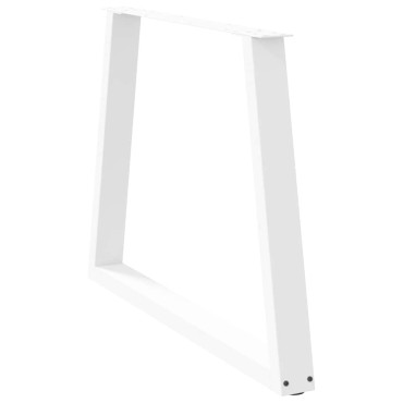 vidaXL Πόδια Τραπεζαρίας Σχήματος V 2 τεμ. Λευκά 100x (72-73,3)cm Ατσάλι