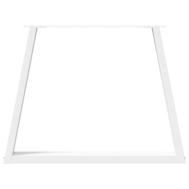 vidaXL Πόδια Τραπεζαρίας Σχήματος V 2 τεμ. Λευκά 100x (72-73,3)cm Ατσάλι