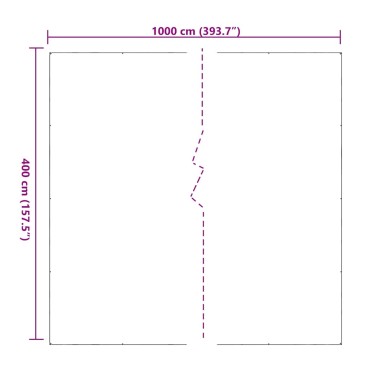 vidaXL Σαφής μουσαμάς με οπές 4x10 m PVC