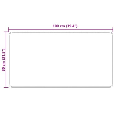 vidaXL Χαλί Runner MARSA Κρεμ 80x100cm Πολυέστερ και PVC
