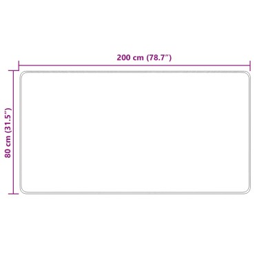 vidaXL Χαλί Runner MARSA Κρεμ 80x200cm Πολυέστερ και PVC