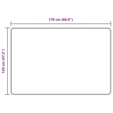 vidaXL Χαλί Runner MARSA Κρεμ 120x170cm Πολυέστερ και PVC
