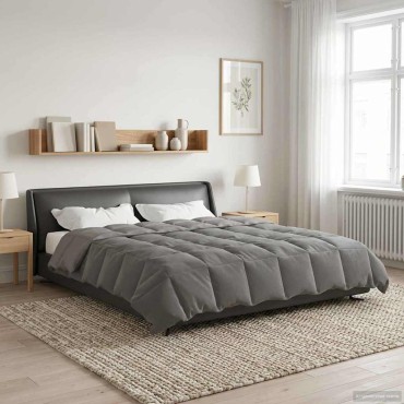 vidaXL Καλοκαιρινό Παπλωματοθήκη 200 x 200 cm Καλοκαίρι Ανοιχτό γκρι