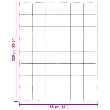 vidaXL Καλοκαιρινό Παπλωματοθήκη 155 x 220 cm Καλοκαίρι Ανοιχτό γκρι