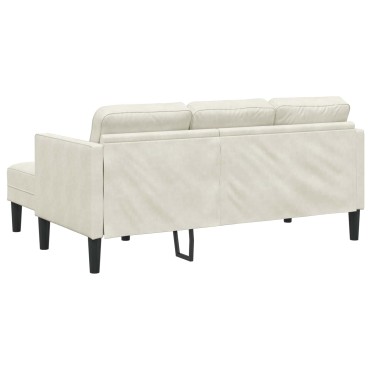 vidaXL Σετ Καναπέ 2 τεμ. Κρεμ Πολυεστέρας 173x131x67cm  Διθέσιος