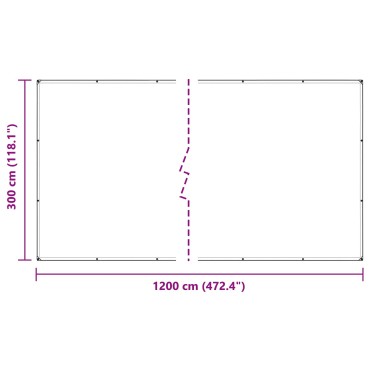 vidaXL Κάλυμμα Φυτών Διαφανές 3 x 12 m PE