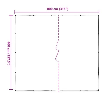 vidaXL Κάλυμμα Φυτών Διαφανές 4 x 8 m PE