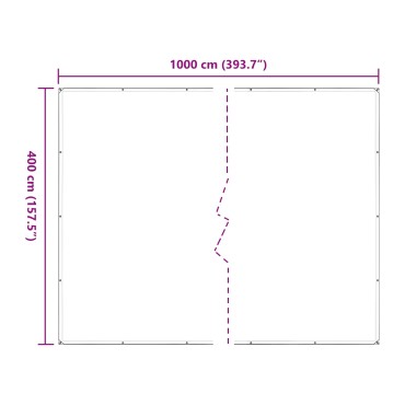 vidaXL Κάλυμμα Φυτών Διαφανές 4 x 10 m PE