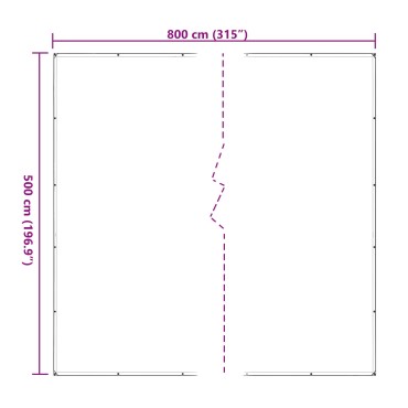 vidaXL Κάλυμμα Φυτών Διαφανές 5 x 8 m PE