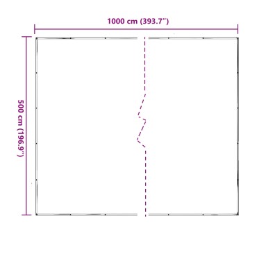 vidaXL Κάλυμμα Φυτών Διαφανές 5 x 10 m PE