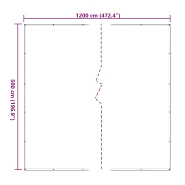 vidaXL Κάλυμμα Φυτών Διαφανές 5 x 12 m PE