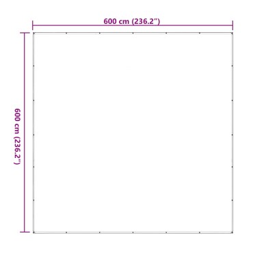 vidaXL Κάλυμμα Φυτών Διαφανές 6 x 6 m PE