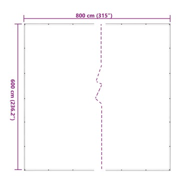 vidaXL Κάλυμμα Φυτών Διαφανές 6 x 8 m PE