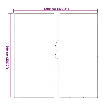 vidaXL Κάλυμμα Φυτών Διαφανές 6 x 12 m PE