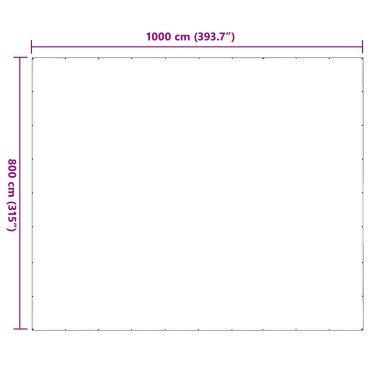 vidaXL Κάλυμμα Φυτών Διαφανές 8 x 10 m PE
