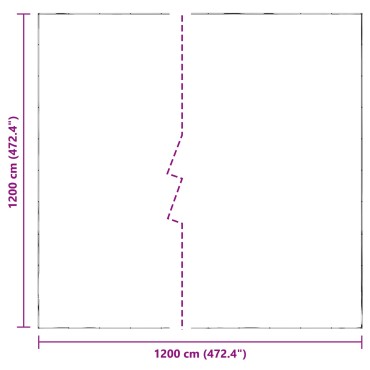 vidaXL Κάλυμμα Φυτών Διαφανές 12 x 12 m PE
