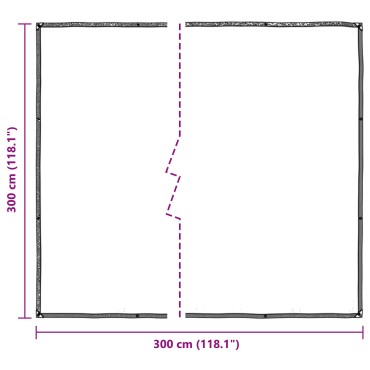 vidaXL Κάλυμμα Φυτών Διαφανές 3 x 3 m PE
