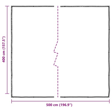 vidaXL Κάλυμμα Φυτών Διαφανές 4 x 5 m PE