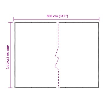 vidaXL Κάλυμμα Φυτών Διαφανές 4 x 8 m PE